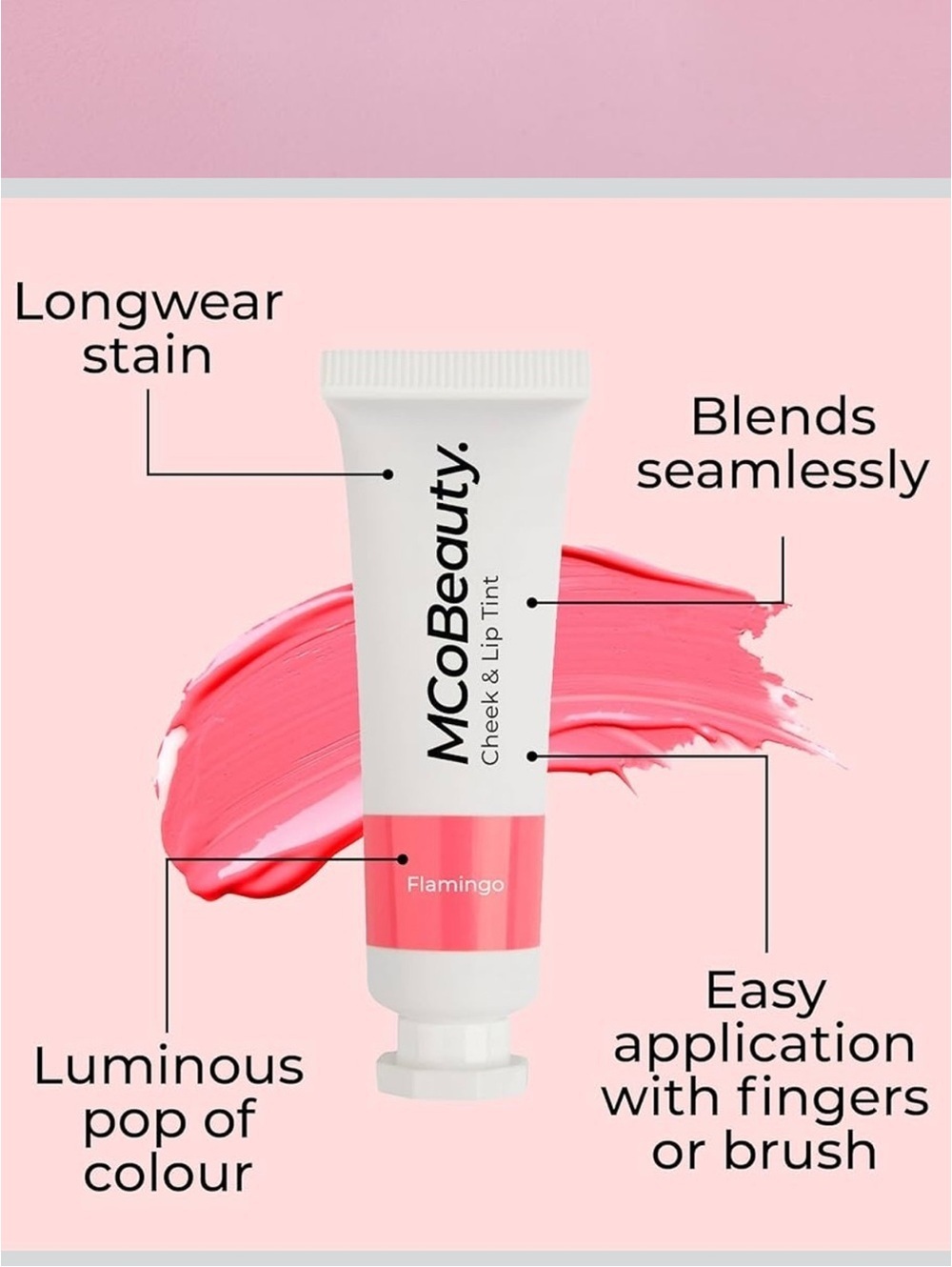 MCoBeauty Cheek & Lip Tint Mini in Flamingo NEW